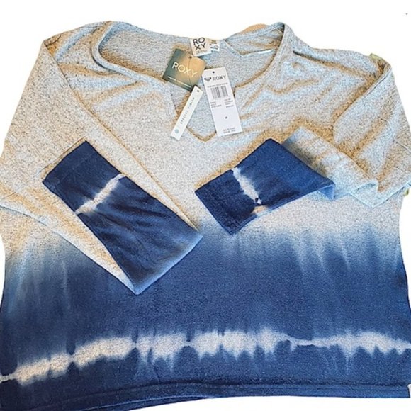 ROXY Super Soft Staying True Crew Dip Dye Long Sleeve PJ TOP Only - Picture 6 of 12